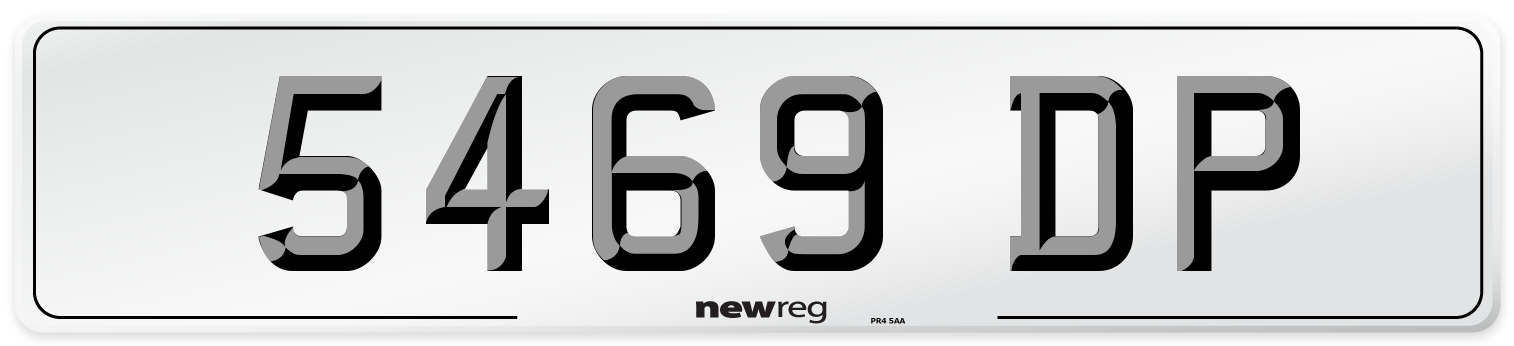 5469 DP Number Plate from New Reg